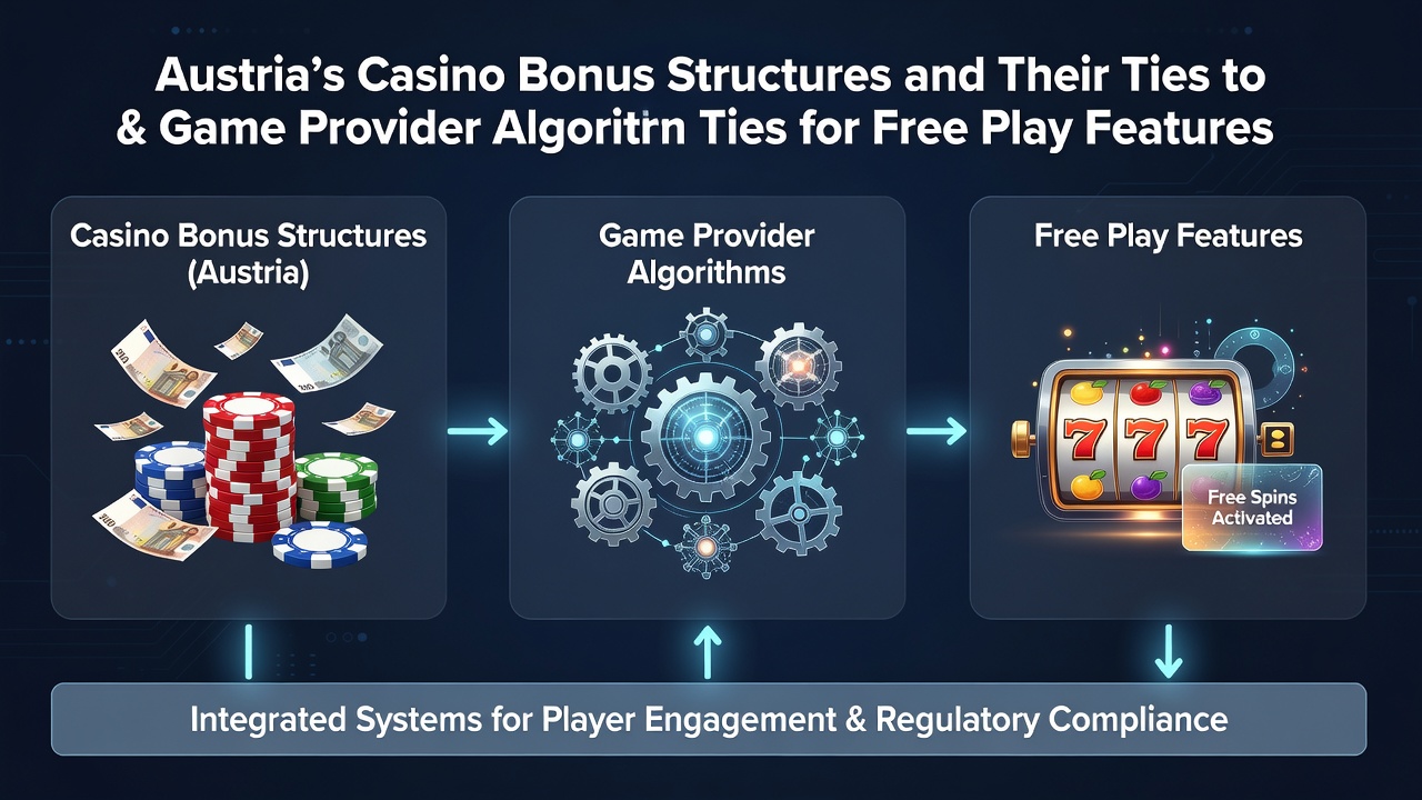 Overview of casino bonus interfaces in Austrian online platforms showing free play allocation screens